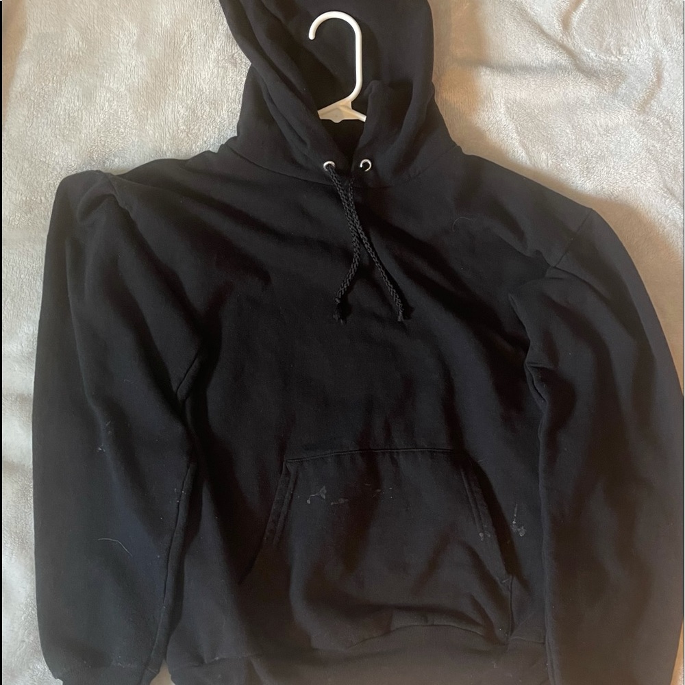 Plain black hoodie